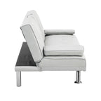 66.1 PVC Loveseat Sofa Bed with Wood Frame and Stainless Legs