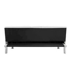 66.1 PVC Loveseat Sofa Bed with Wood Frame and Stainless Legs
