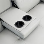 66.1 PVC Loveseat Sofa Bed with Wood Frame and Stainless Legs