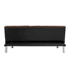 66.1 PVC Loveseat Sofa Bed with Wood Frame and Stainless Legs