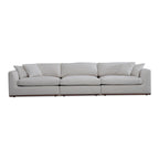 NADAAL STUDIOS Rio Modular Sofa With Rubber Wood Base - 136.2W x41D x23.6H