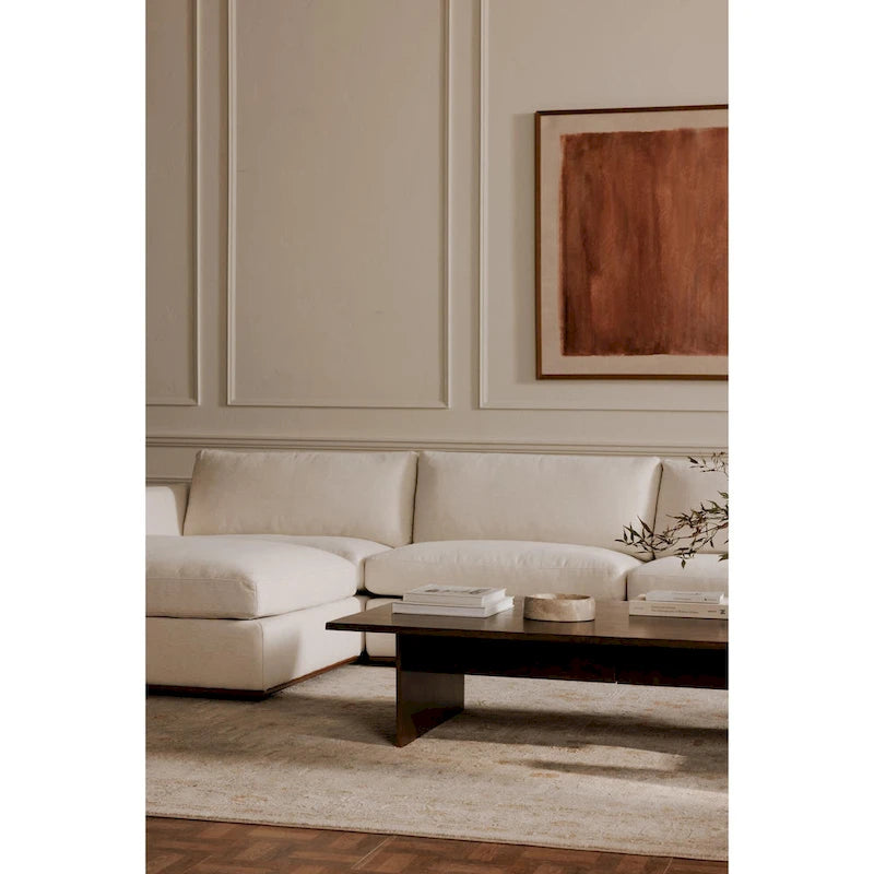 Rio Modular Sofa With Rubber Wood Base - 136.2W x41D x23.6H