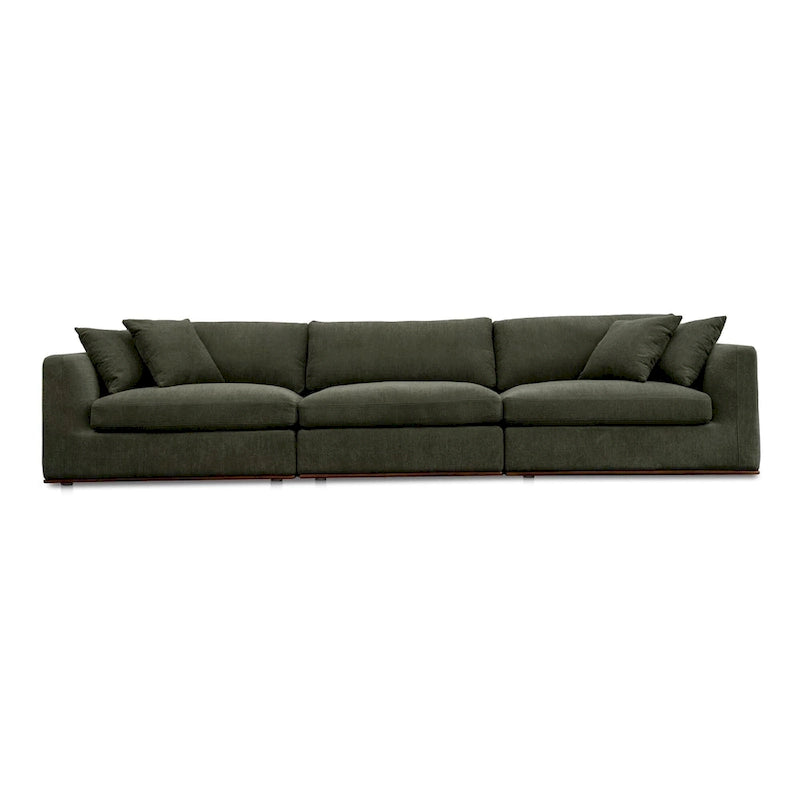 Rio Modular Sofa With Rubber Wood Base - 136.2W x41D x23.6H