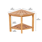 Solid Bamboo Spa Style Corner Bench