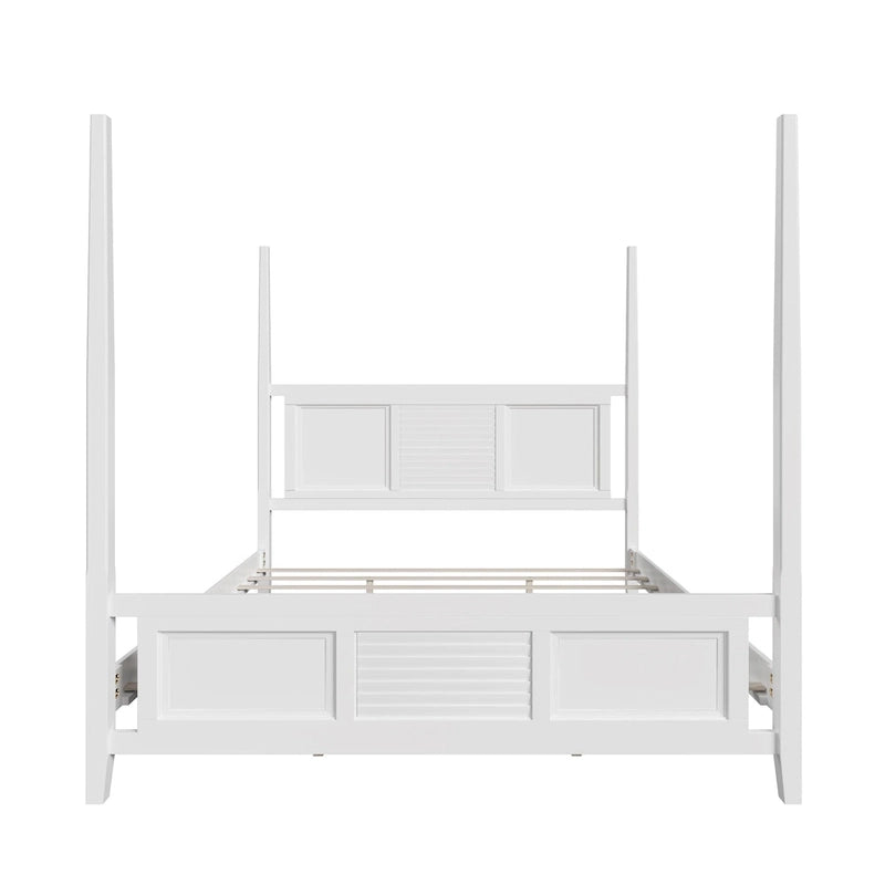 King Size Solid Pine Four-Poster Bed with 75 Tall Traditional Canopy Bed Frame