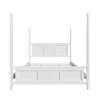 King Size Solid Pine Four-Poster Bed with 75 Tall Traditional Canopy Bed Frame