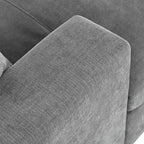 Gray Modern 53.5 Chaise Lounge Chair with Solid Wood Legs and Pillows for Living Room