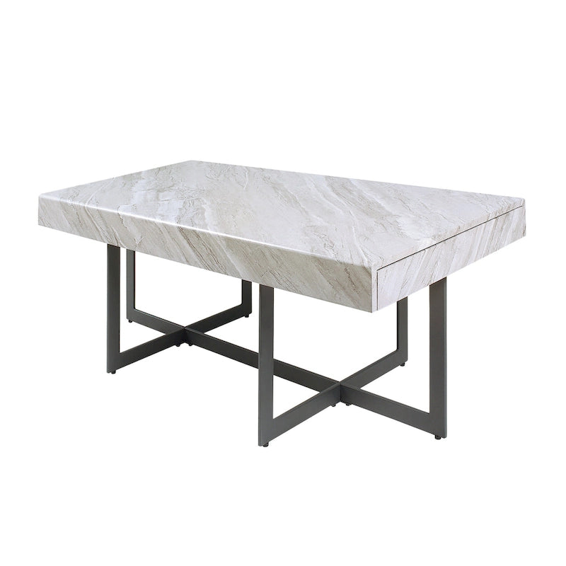 Contemporary Steel 2-Piece Storage Coffee Table