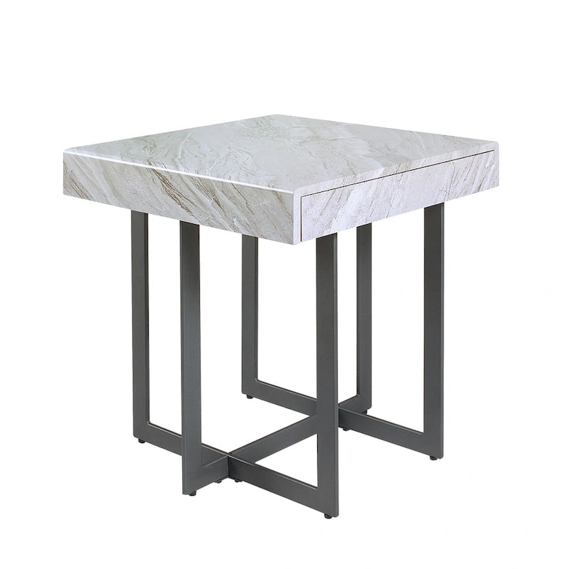 Contemporary Steel 2-Piece Storage Coffee Table