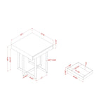 Contemporary Steel 2-Piece Storage Coffee Table