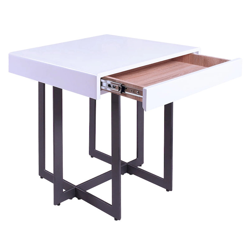 Contemporary Steel 2-Piece Storage Coffee Table
