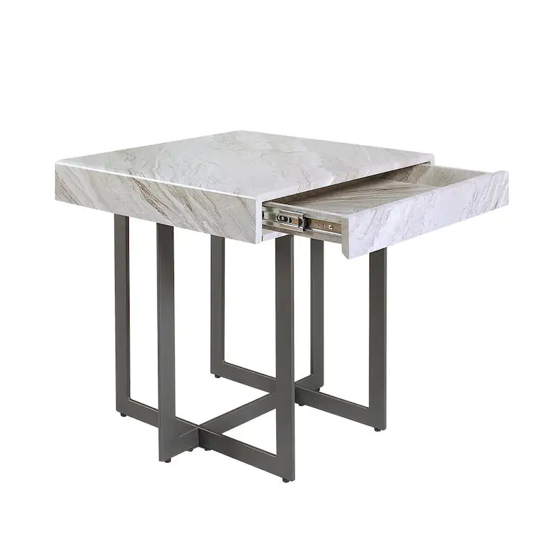Contemporary Steel 2-Piece Storage Coffee Table