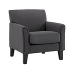 Modern Accent Chair with Flared Arms and Wood Grain Feet