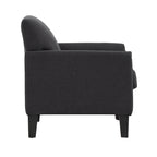 Modern Accent Chair with Flared Arms and Wood Grain Feet