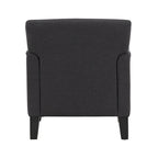 Modern Accent Chair with Flared Arms and Wood Grain Feet
