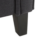 Modern Accent Chair with Flared Arms and Wood Grain Feet