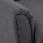Modern Accent Chair with Flared Arms and Wood Grain Feet