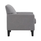 Modern Accent Chair with Flared Arms and Wood Grain Feet