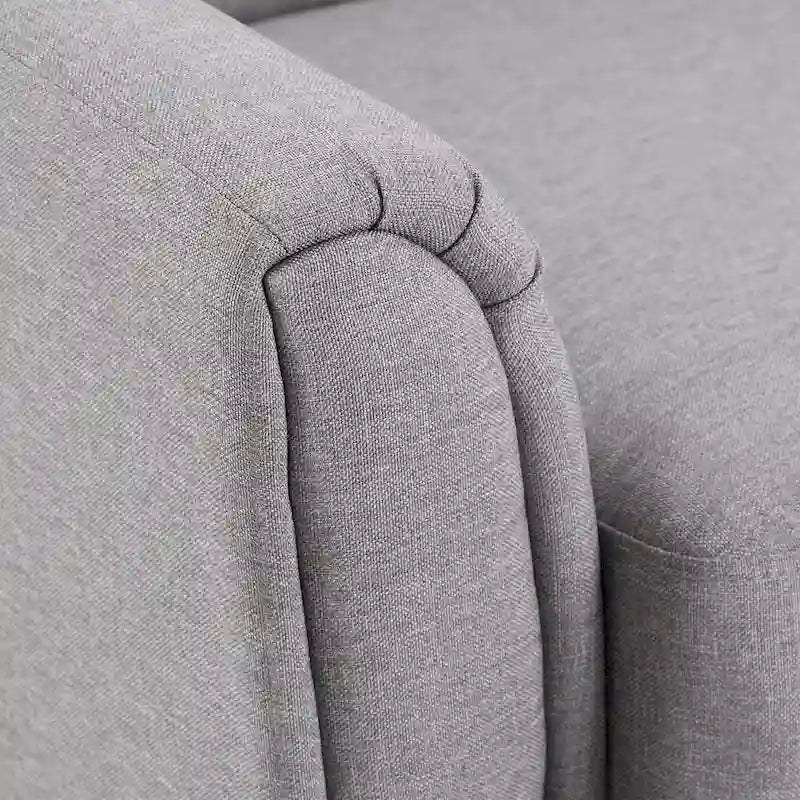 Modern Accent Chair with Flared Arms and Wood Grain Feet