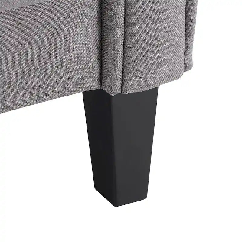 Modern Accent Chair with Flared Arms and Wood Grain Feet