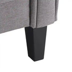 Modern Accent Chair with Flared Arms and Wood Grain Feet