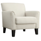 Modern Accent Chair with Flared Arms and Wood Grain Feet