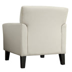 Modern Accent Chair with Flared Arms and Wood Grain Feet
