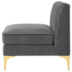 Channel Tufted Performance Velvet 4-Seater Sofa