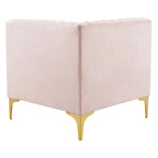 Channel Tufted Performance Velvet 4-Seater Sofa