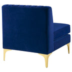 Channel Tufted Performance Velvet 4-Seater Sofa