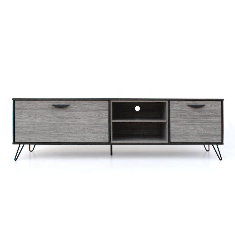3-pc. Grey Faux Wood Entertainment Center