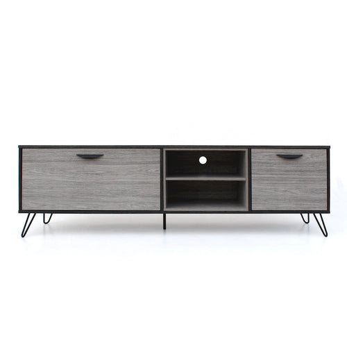 3-pc. Grey Faux Wood Entertainment Center