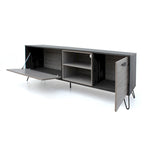 3-pc. Grey Faux Wood Entertainment Center