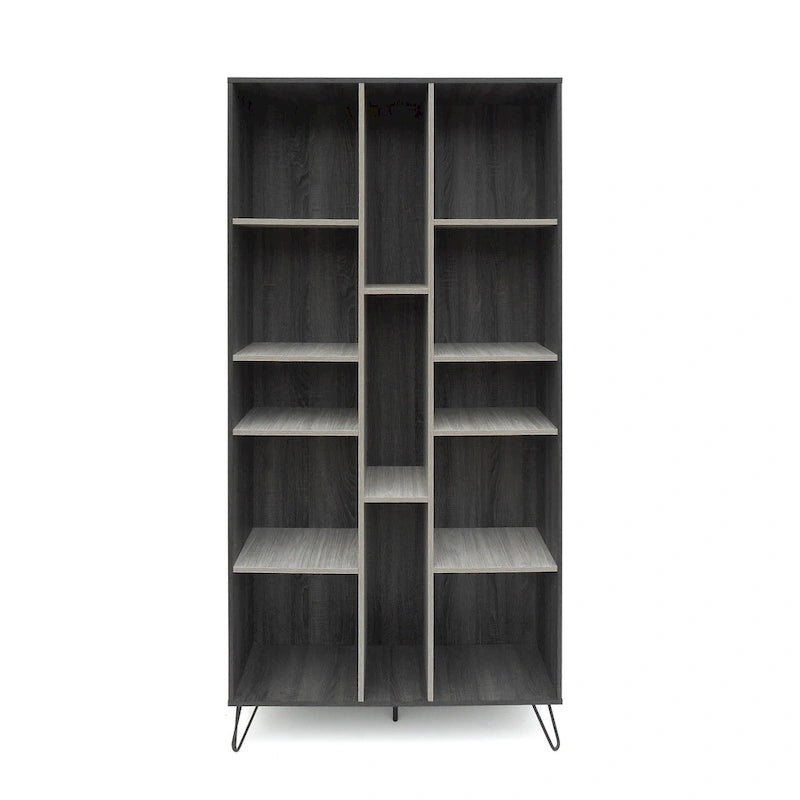 3-pc. Grey Faux Wood Entertainment Center
