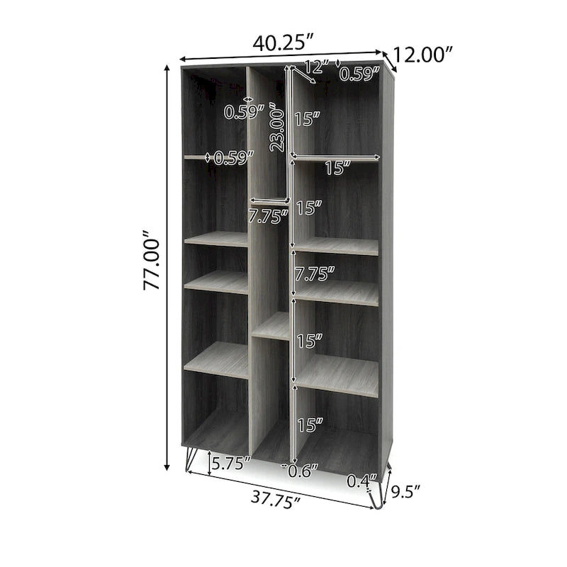 3-pc. Grey Faux Wood Entertainment Center