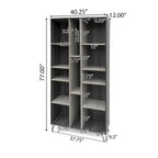 3-pc. Grey Faux Wood Entertainment Center