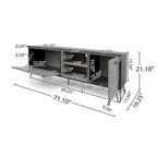 3-pc. Grey Faux Wood Entertainment Center