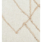 18 Wide Square Ivory Pouf