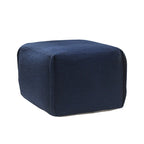 Handcrafted Solid Navy Pleated Pouf