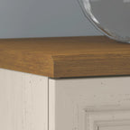 60W L Shaped Desk and Storage Cabinet with File Drawer