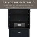 60W L Shaped Desk and Storage Cabinet with File Drawer