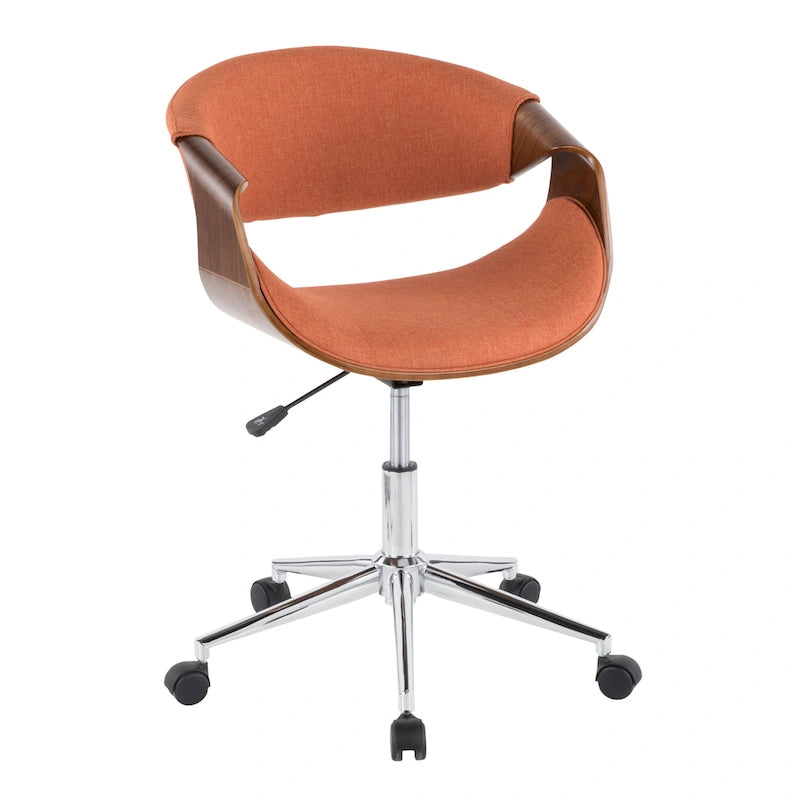 Mid-century Modern Walnut Wood Office Chair