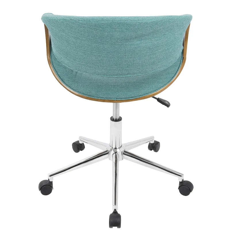 Mid-century Modern Walnut Wood Office Chair