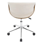Mid-century Modern Walnut Wood Office Chair
