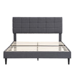 Platform Bed Frame with Fabric Upholstered Headboard