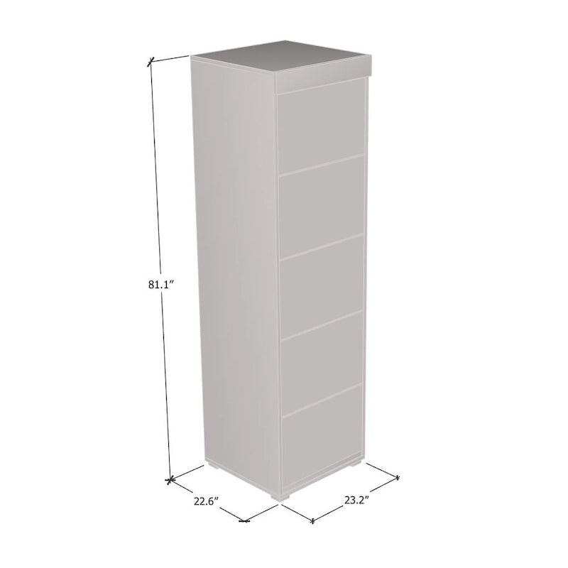 3EX Glass Front Wardrobe Armoire