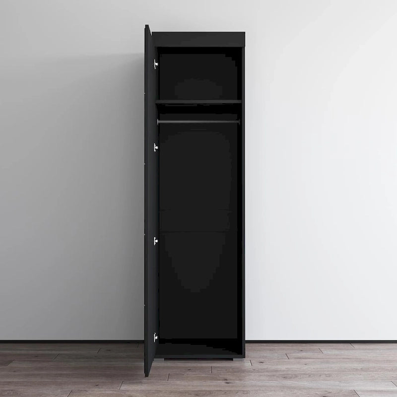 3EX Glass Front Wardrobe Armoire