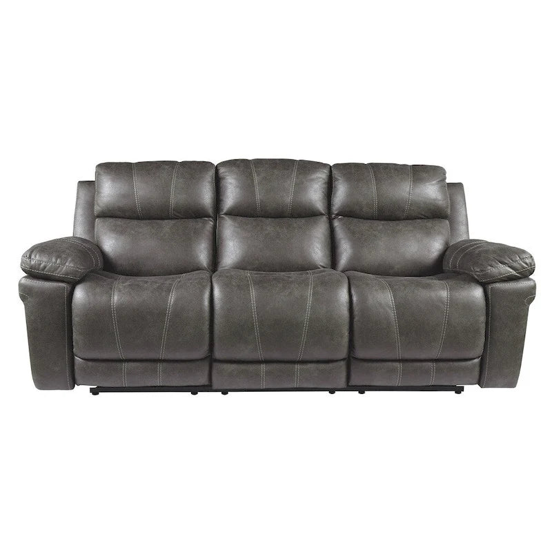Contemporary Power Reclining Sofa with Adjustable Headrest, Midnight