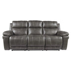 Contemporary Power Reclining Sofa with Adjustable Headrest, Midnight