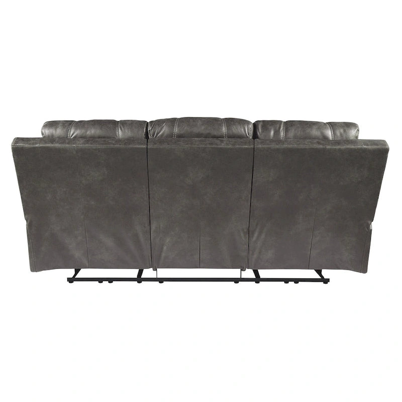 Contemporary Power Reclining Sofa with Adjustable Headrest, Midnight